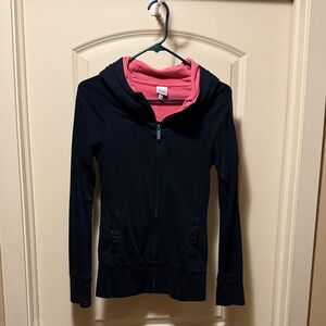 Bench Women's Black Jacket with Pink Lining